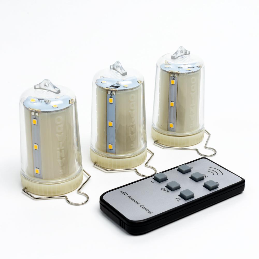 3-Pack Kit w/ Remote Control Warm White 12-LED Omni360 Omni-Directional Lantern Light, Hanging / Table Top (Battery Powered) - AsianImportStore.com - B2B Wholesale Lighting and Decor