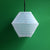 8" White Pagoda II Unique Shaped Shimmering Nylon Lantern