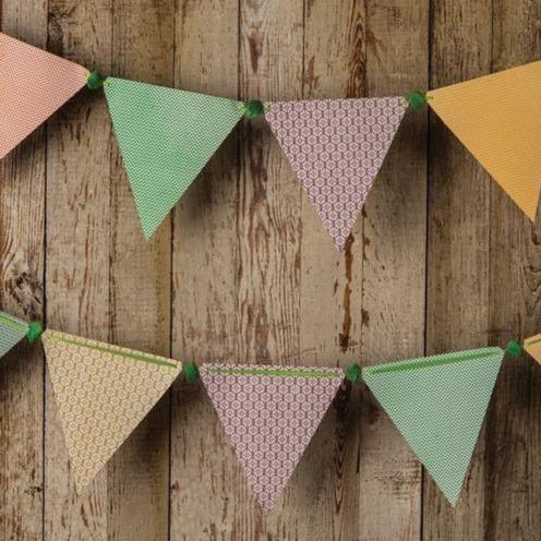  Pastel Paper Large Triangle Pennant Banner (9.5 Feet Long) - AsianImportStore.com - B2B Wholesale Lighting and Decor