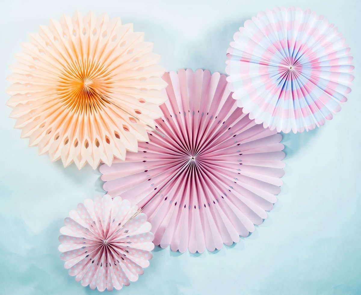 Pink Rosette Paper Flower Backdrop Pinwheel Party Wall Decoration for Baby Showers, Bridal Showers, Birthday Parties or any celebration (20 PACK) - AsianImportStore.com - B2B Wholesale Lighting and Décor