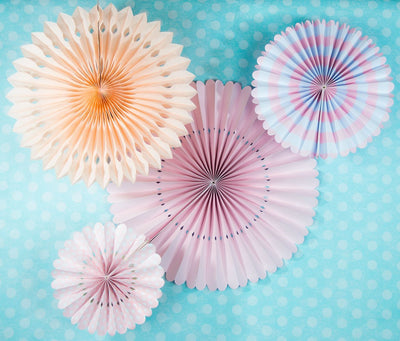 (Discontinued) (20 PACK) Pink Rosette Paper Flower Backdrop Pinwheel Party Wall Decoration for Baby Showers, Bridal Showers, Birthday Parties or any celebration