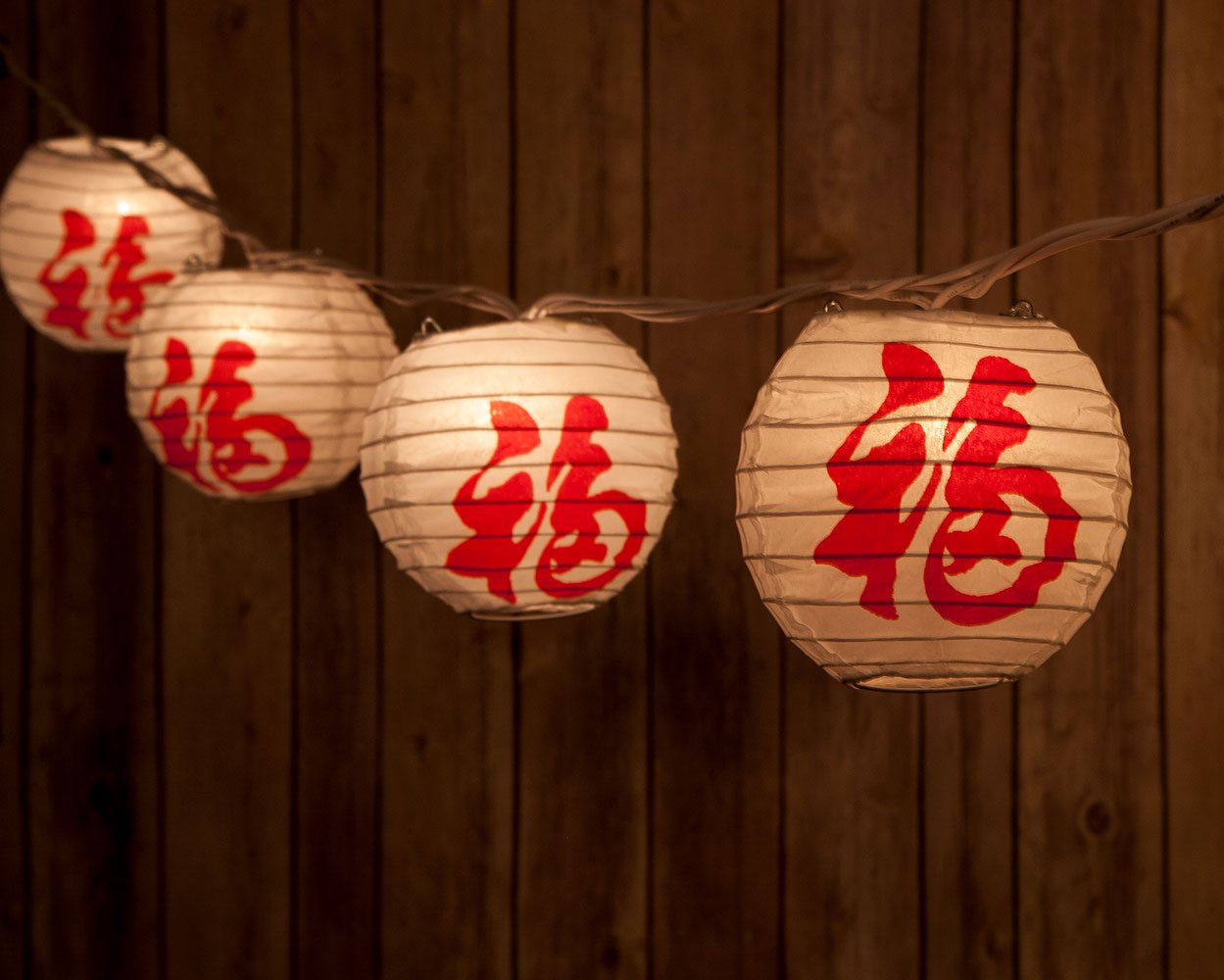  Red Calligraphy Party String Lights - AsianImportStore.com - B2B Wholesale Lighting and Decor