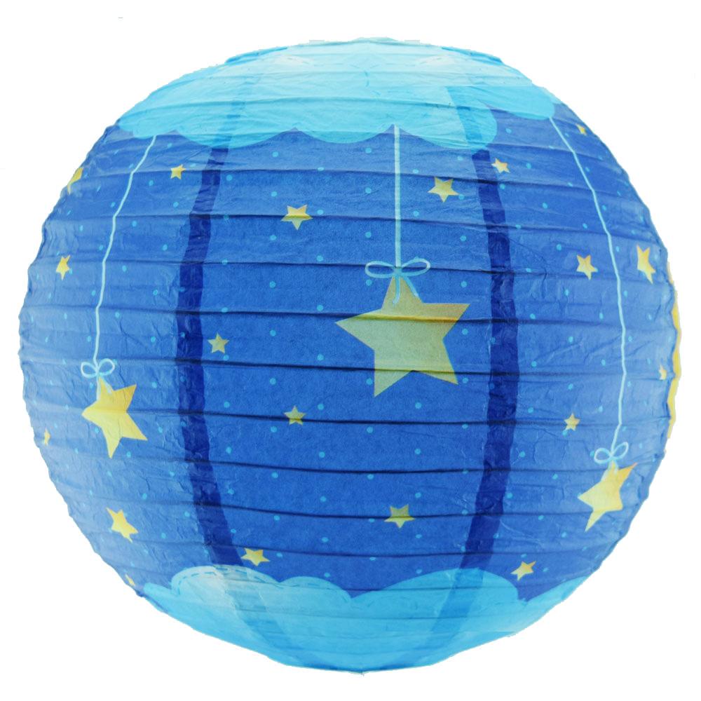 14" Premium Print Starry Sky Lullaby Paper Lantern, Design by Esper - AsianImportStore.com - B2B Wholesale Lighting and Decor