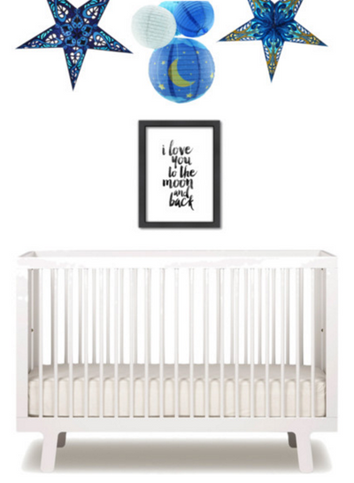 14" Premium Print Starry Sky Lullaby Paper Lantern, Design by Esper - AsianImportStore.com - B2B Wholesale Lighting and Decor