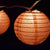 10 Socket Roseate / Pink Coral Round Paper Lantern Party String Lights (4" Lanterns, Expandable) - AsianImportStore.com - B2B Wholesale Lighting & Decor since 2002