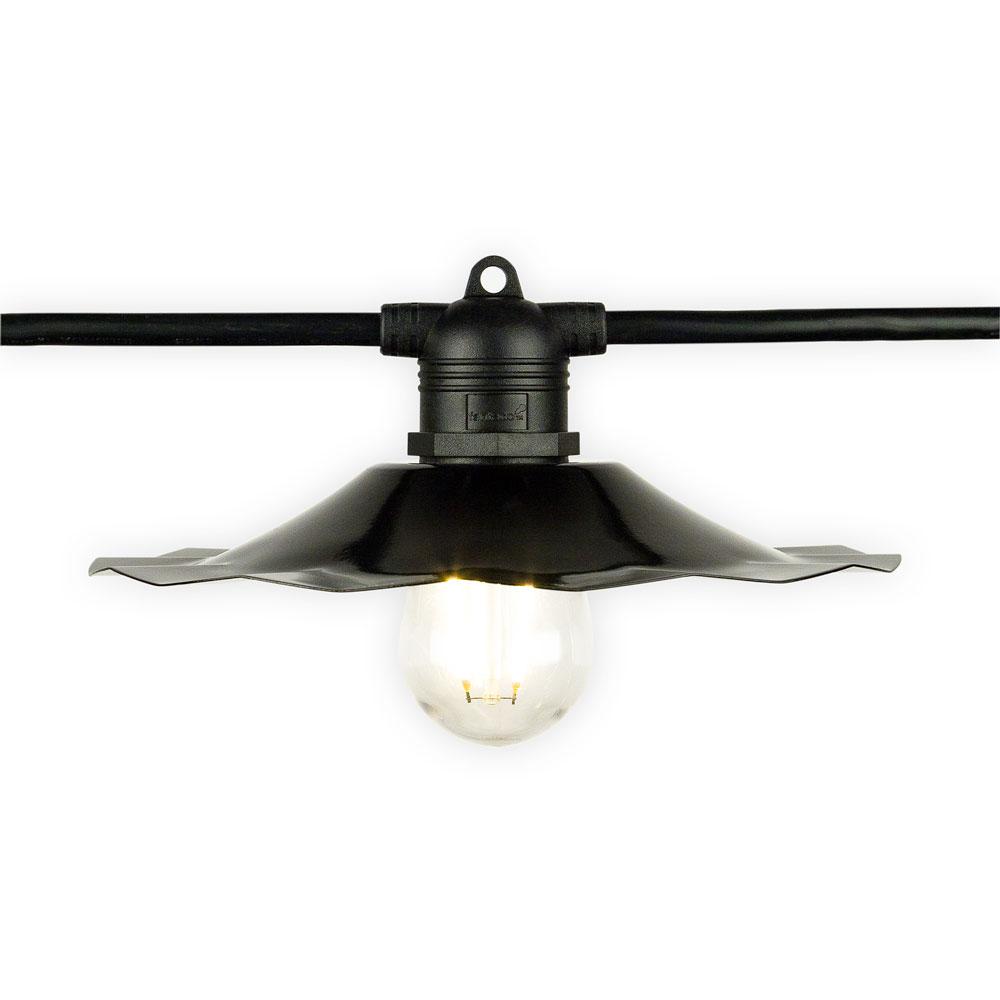 Patio Metal Light Bulb Shade for Outdoor Commercial String Lights, E26, Black - AsianImportStore.com - B2B Wholesale Lighting and Decor