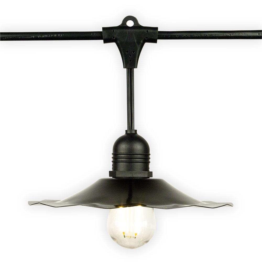 Patio Metal Light Bulb Shade for Outdoor Commercial String Lights, E26, Black - AsianImportStore.com - B2B Wholesale Lighting and Decor