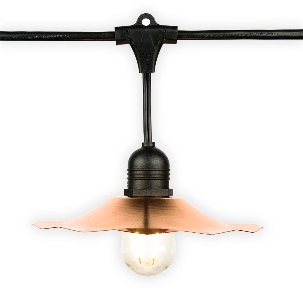 Patio Metal Light Bulb Shade for Outdoor Commercial String Lights, E26, Rose Gold (100 PACK) - AsianImportStore.com - B2B Wholesale Lighting and Décor