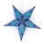 24" Blue Peacock Glitter Paper Star Lantern, Hanging Wedding & Party Decoration - AsianImportStore.com - B2B Wholesale Lighting and Decor