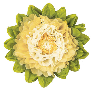 Medium Tissue Paper Flower (10-Inch, Ivory & Cream) - AsianImportStore.com - B2B Wholesale Lighting and Decor