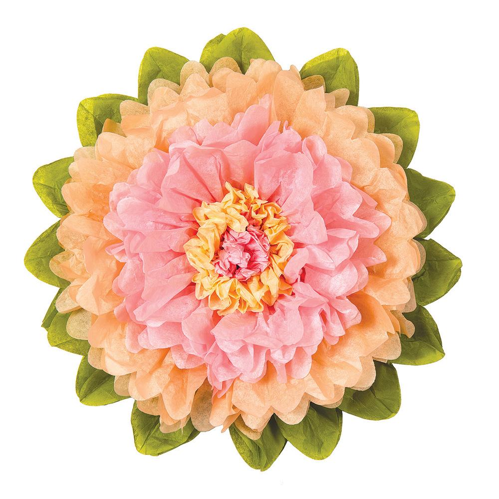 Extra Large Tissue Paper Flower (20-Inch, Pink & Cantaloupe Orange) - AsianImportStore.com - B2B Wholesale Lighting and Decor