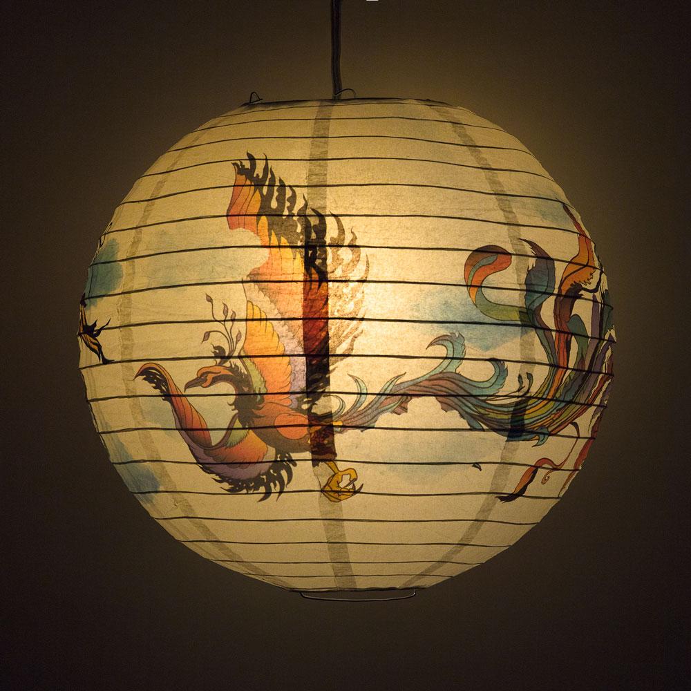 14" Flying Phoenix Paper Lantern, Design by Esper - AsianImportStore.com - B2B Wholesale Lighting and Decor