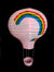 BLOWOUT (100 PACK) Pink Rainbow Hot Air Balloon Paper Lantern