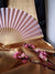 BULK PACK (50) 9" Pink Silk Hand Fans for Weddings - AsianImportStore.com - B2B Wholesale Lighting and Decor