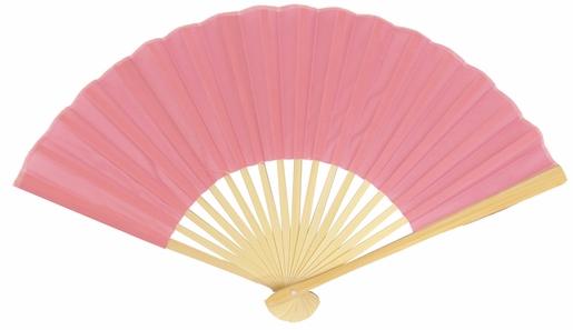 BULK PACK (50) 9" Pink Silk Hand Fans for Weddings - AsianImportStore.com - B2B Wholesale Lighting and Decor