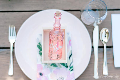 6.5" Ella Pink Vintage Glass Bottle with Cork - DIY Wedding Flower Bud Vases - AsianImportStore.com - B2B Wholesale Lighting & Decor since 2002