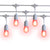 10 Suspended Multi-Color Outdoor Commercial String Light Set, 21 FT White Cord w/ 2-Watt Shatterproof LED Bulbs, Weatherproof SJTW