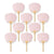 9" Pink Paddle Paper Hand Fans for Weddings (10 Pack)