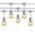24 Suspended Socket Outdoor Commercial String Light Set, 54 FT White Cord w/ 0.8-Watt Shatterproof LED Bulbs, Weatherproof SJTW
