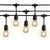 24 Suspended Socket Outdoor Commercial String Light Set, 54 FT Black Cord w/ 0.8-Watt Shatterproof LED Bulbs, Weatherproof SJTW