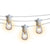 24 Socket Outdoor Commercial String Light Set, 54 FT White Cord w/ 0.8-Watt Shatterproof LED Bulbs, Weatherproof SJTW
