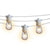 10 Socket Outdoor Commercial String Light Set, 21 FT White Cord w/ 0.8-Watt Shatterproof LED Bulbs, Weatherproof SJTW