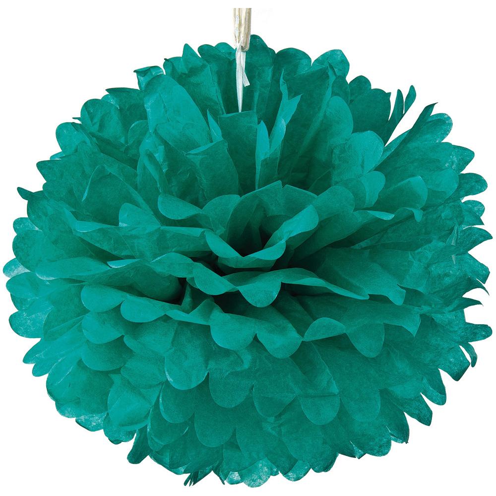  Tissue Paper Pom Pom (15-Inch, Teal Green, Single) - Hanging Paper Flower Ball Decor for Weddings, Bridal and Baby Showers, Nurseries, Parties - AsianImportStore.com - B2B Wholesale Lighting and Decor