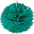 Tissue Paper Pom Pom (15-Inch, Teal Green, Single) - Hanging Paper Flower Ball Decor for Weddings, Bridal and Baby Showers, Nurseries, Parties - AsianImportStore.com - B2B Wholesale Lighting and Decor