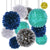Winter Holiday Celebration Party Pack Tissue Paper Pom Pom Combo Set (16 pc Set) - AsianImportStore.com - B2B Wholesale Lighting and Decor
