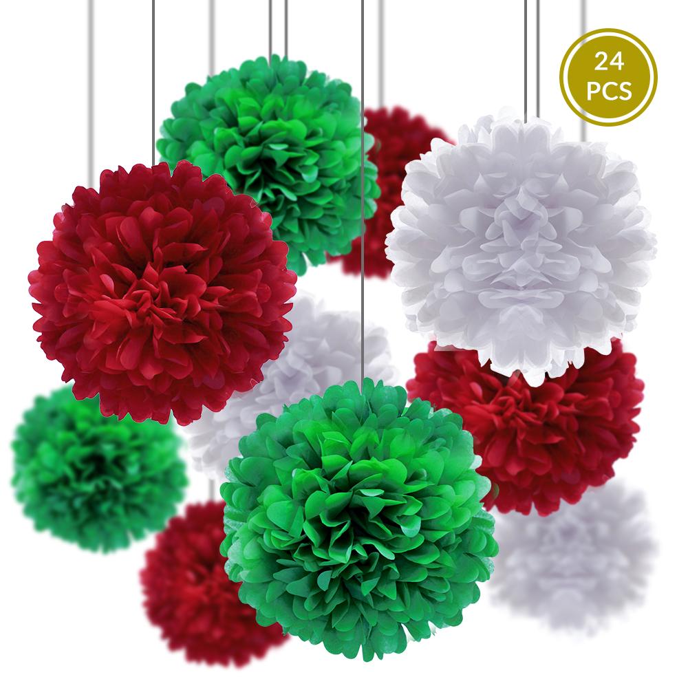 Cinco de Mayo Celebration Party Pack Tissue Paper Pom Pom Combo Set (24 pc Set) - AsianImportStore.com - B2B Wholesale Lighting and Decor