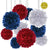 Patriotic Celebration Party Pack Tissue Paper Pom Pom Combo Set (24 pc Set) - AsianImportStore.com - B2B Wholesale Lighting and Decor