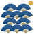 9" Dark Blue Paper Hand Fans for Weddings, Premium Paper Stock (10 Pack) - AsianImportStore.com - B2B Wholesale Lighting and Decor