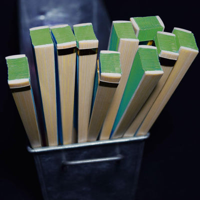 9" Grass Greenery Paper Hand Fans for Weddings, Premium Paper Stock (10 Pack) - AsianImportStore.com - B2B Wholesale Lighting and Decor