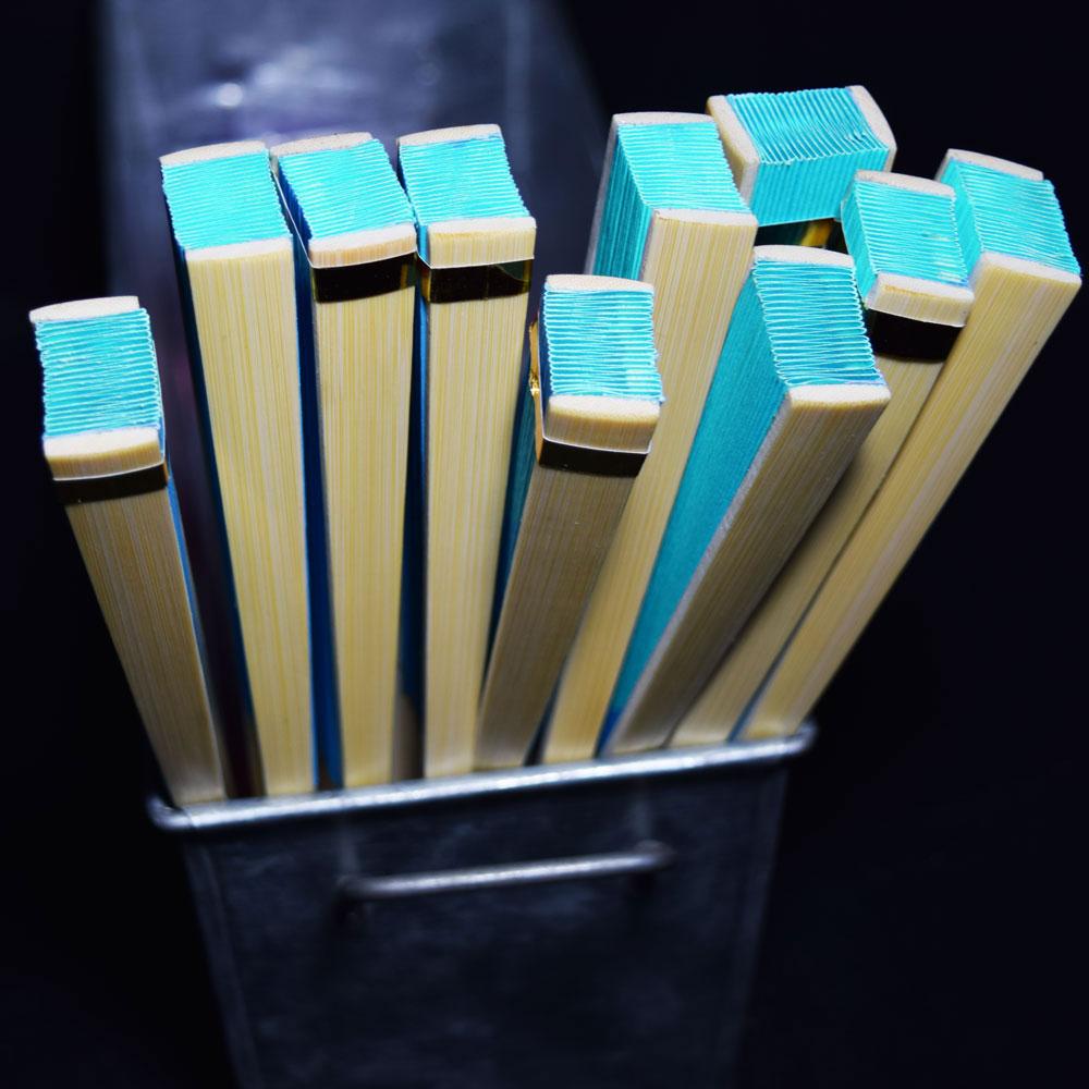 9" Turquoise Paper Hand Fans for Weddings, Premium Paper Stock (10 Pack) - AsianImportStore.com - B2B Wholesale Lighting and Decor
