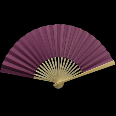 (100 PACK) 9" Violet Paper Hand Fans for Weddings, Premium Paper Stock