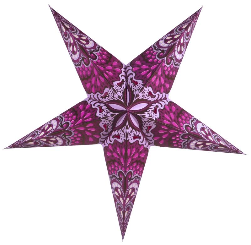 24" Magenta Pink Rain Paper Star Lantern, Chinese Hanging Wedding & Party Decoration - AsianImportStore.com - B2B Wholesale Lighting and Decor