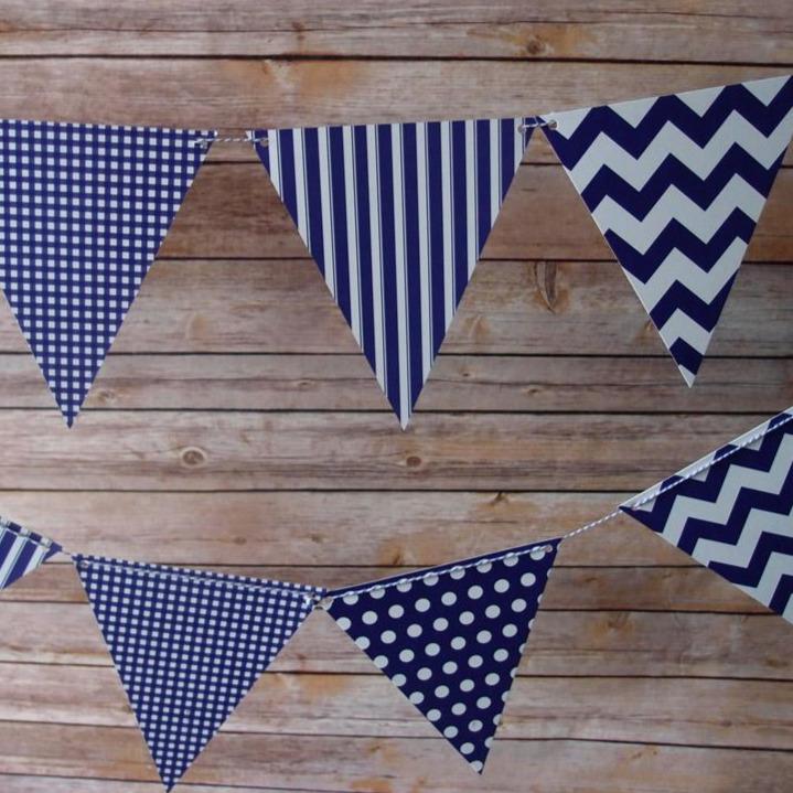  Purple Mix Pattern Triangle Flag Pennant Banner (11FT) - AsianImportStore.com - B2B Wholesale Lighting and Decor