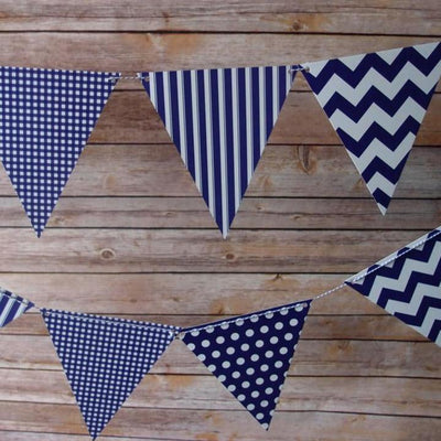 Purple Mix Pattern Triangle Flag Pennant Banner (11FT) - AsianImportStore.com - B2B Wholesale Lighting and Decor