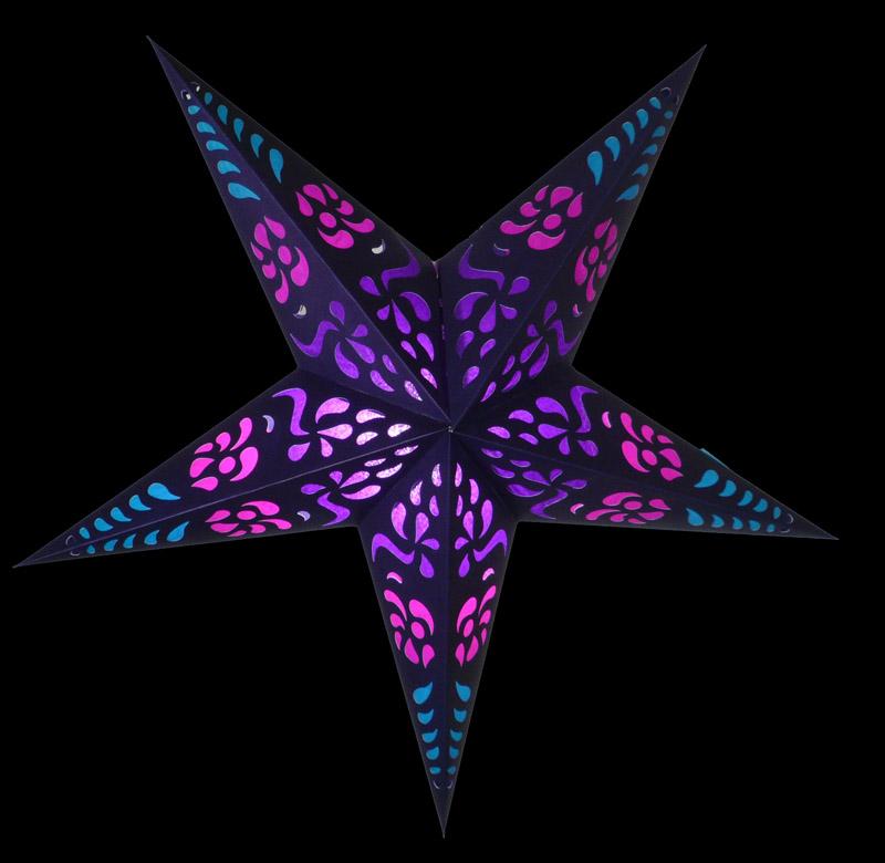 24" Purple Punch Paper Star Lantern, Chinese Hanging Wedding & Party Decoration - AsianImportStore.com - B2B Wholesale Lighting and Decor