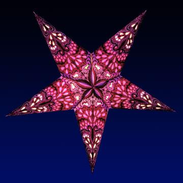 24" Magenta Pink Rain Paper Star Lantern, Chinese Hanging Wedding & Party Decoration - AsianImportStore.com - B2B Wholesale Lighting and Decor