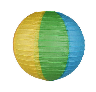 14" Rainbow Multi-Color Paper Lantern, Even Ribbing, Hanging Decoration - AsianImportStore.com - B2B Wholesale Lighting and Decor
