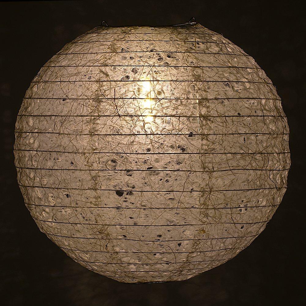 12" Designer Japanese Random Ogura Lace Fibrous Web Paper Lantern Shade, Hanging Decoration - AsianImportStore.com - B2B Wholesale Lighting and Decor