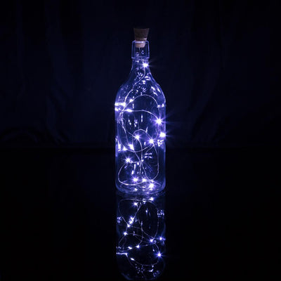 15 Super Bright Cool White LED Battery Operated Wine Bottle lights With Real Cork DIY Fairy String Light For Home Wedding Party Decoration - AsianImportStore.com - B2B Wholesale Lighting and Decor