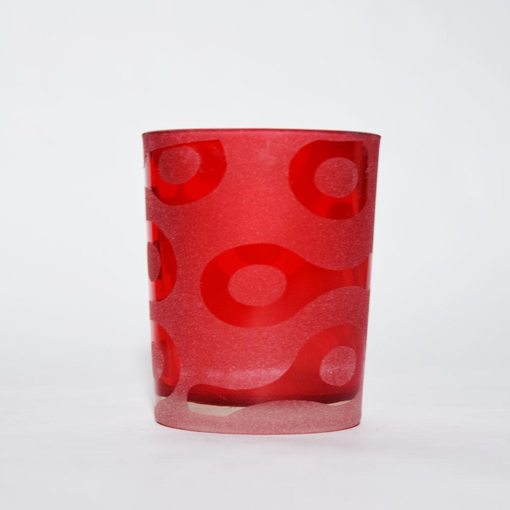  Red Groovy Votive Tea Light Candle Holders (4 PACK) - AsianImportStore.com - B2B Wholesale Lighting and Decor