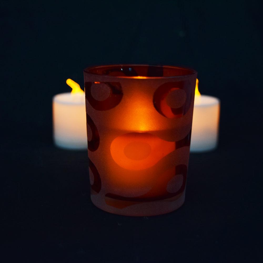 Red Groovy Votive Tea Light Candle Holders (4 PACK) - AsianImportStore.com - B2B Wholesale Lighting and Decor