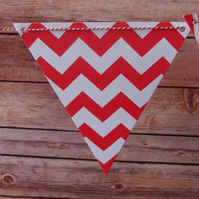 Red Mix Pattern Triangle Flag Pennant Banner (11FT) - AsianImportStore.com - B2B Wholesale Lighting and Decor