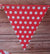 Red Mix Pattern Triangle Flag Pennant Banner (11FT) - AsianImportStore.com - B2B Wholesale Lighting and Decor