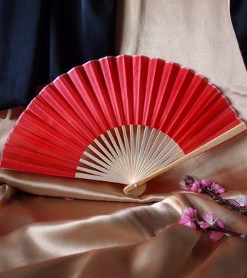 BULK PACK (50) 9" Red Silk Hand Fans for Weddings - AsianImportStore.com - B2B Wholesale Lighting and Decor