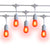 10 Suspended Multi-Color Outdoor Commercial String Light Set, 21 FT White Cord w/ 2-Watt Shatterproof LED Bulbs, Weatherproof SJTW