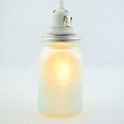 Fantado Frozen Blue Mason Jar Pendant Light Kit, Regular Mouth, Clear Cord, 15FT - AsianImportStore.com - B2B Wholesale Lighting and Decor